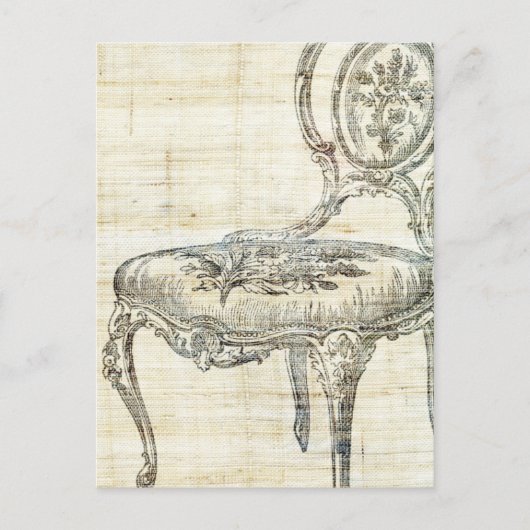 ヴィンテージフランスの椅子2 ポストカード (正面)