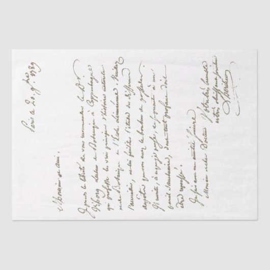 ヴィンテージフランスの植物園台本 薄葉紙 (正面)