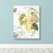 ヴィンテージフランスの植物葡萄の展伸帆布 キャンバスプリント (インサイチュ (ウッドフロア))