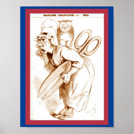 ヴィンテージフランスの検閲1874漫画コピー ポスター