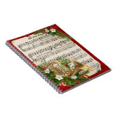 ヴィンテージフランスの楽譜付きホーンChristmas ノートブック (右側)