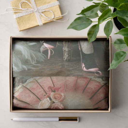 ヴィンテージフランスの標準プードルピンクデカップホテル 薄葉紙 (ギフト)