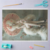 ヴィンテージフランスの標準プードルピンクデカップホテル 薄葉紙 (クラフト)