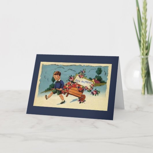 ヴィンテージフランスの母の日のグリーティングカード カード (正面)