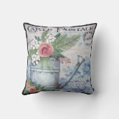 ヴィンテージフランスの水はカルテポストエール クッション (裏面)