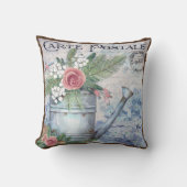 ヴィンテージフランスの水はカルテポストエール クッション (正面)