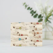 ヴィンテージフランスの泳ぐ人 ポストカード (スタンド正面)