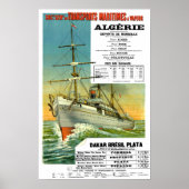 ヴィンテージフランスの海輸送旅行ポスター ポスター (正面)
