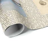 ヴィンテージフランスの海辺の子コラージュ ラッピングペーパー (ロールコーナー)