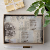 ヴィンテージフランスの海辺の子コラージュ 薄葉紙 (ギフト)