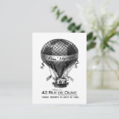 ヴィンテージフランスの熱気球はがき ポストカード (スタンド正面)