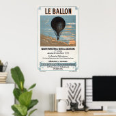 ヴィンテージフランスの熱気球広告 ポスター (ホームオフィス)