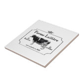 ヴィンテージフランスの牛を用いたヴィンテージ乳製品 タイル (側面)