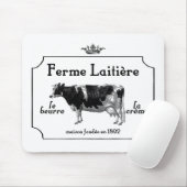 ヴィンテージフランスの牛を用いたヴィンテージ乳製品 マウスパッド (マウス)