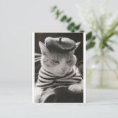 ヴィンテージフランスの猫 ポストカード (スタンド正面)