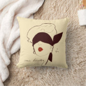 ヴィンテージフランスの目隠し女性ルネグルオタン クッション (ブランケット)