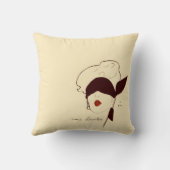 ヴィンテージフランスの目隠し女性ルネグルオタン クッション (裏面)