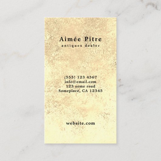 ヴィンテージフランスの省肘掛け椅子アンティーク業者 名刺 (裏面)