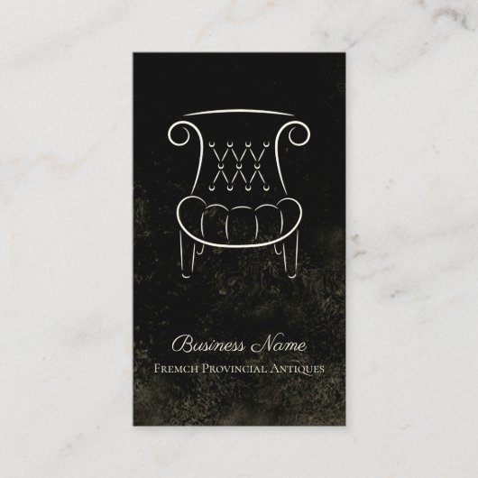 ヴィンテージフランスの省肘掛け椅子アンティーク業者 名刺 (正面)