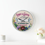 ヴィンテージフランスの石けんラベル時計 ラージ壁時計 (ホーム)