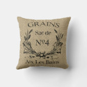 ヴィンテージフランスの粒嚢 クッション (裏面)