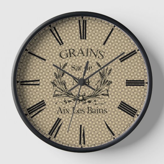 ヴィンテージフランスの粒嚢 壁時計 (正面)