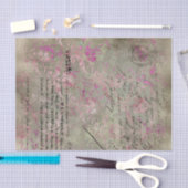 ヴィンテージフランスの紫インスパイア/銀ティッシュペーパー 薄葉紙 (クラフト)