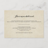 ヴィンテージフランスの結婚スタイルの宿泊 エンクロージャーカード (正面)