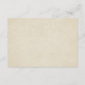 ヴィンテージフランスの結婚スタイルの宿泊 エンクロージャーカード (裏面)