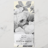 ヴィンテージフランスの結婚バラのメニュー メニュー (裏面)