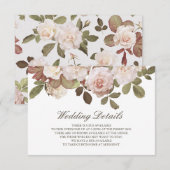 ヴィンテージフランスの結婚バラの詳細カード エンクロージャーカード (正面/裏面)