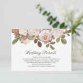 ヴィンテージフランスの結婚バラの詳細カード エンクロージャーカード (スタンド正面)