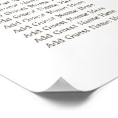 ヴィンテージフランスの結婚バラのXL座席表 ポスター (角)