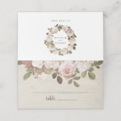 ヴィンテージフランスの結婚バラ座席表 プレイスカード (外部開封)