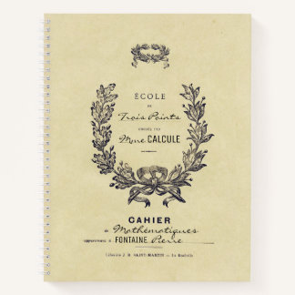 ヴィンテージフランスの編集可能な数学クラス乗算 ノートブック