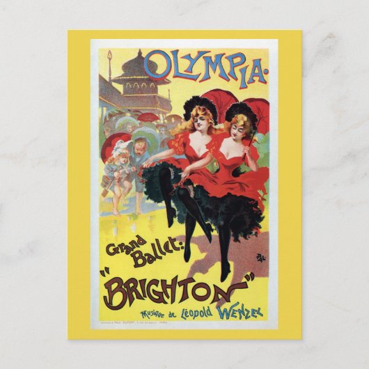 ヴィンテージフランスの缶踊り ポストカード (正面)