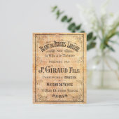 ヴィンテージフランスの美しい標識 ポストカード (スタンド正面)