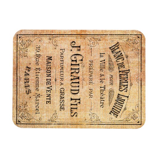 ヴィンテージフランスの美しい標識 マグネット (横)