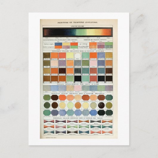 ヴィンテージフランスの色スペクトル ポストカード (正面)
