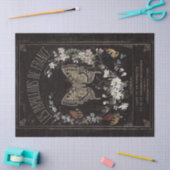 ヴィンテージフランスの蝶の切り離 薄葉紙 (クラフト)