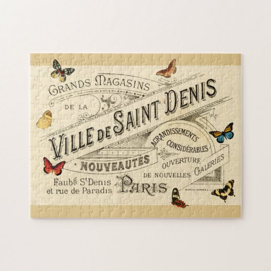 ヴィンテージフランスの蝶の広告, Vs 2 ジグソーパズル (横)