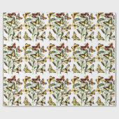 ヴィンテージフランスの蝶 ラッピングペーパー (フラット)