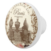 ヴィンテージフランスの製ノブ セラミックノブ (右)