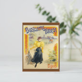 ヴィンテージフランスの製ポスタフェイクー木枠 ポストカード (スタンド正面)