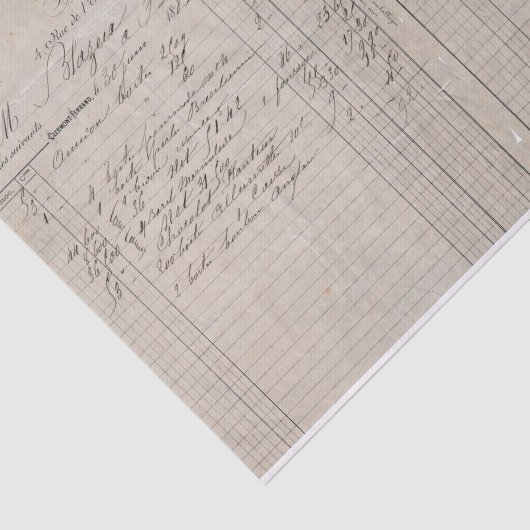 ヴィンテージフランスの請求書の切り離しクラフトまたはギフト 薄葉紙 (詳細)
