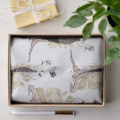 ヴィンテージフランスの赤面ピンク 薄葉紙 (ギフト)