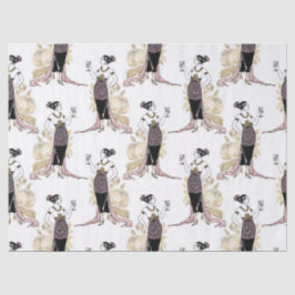 ヴィンテージフランスの赤面ピンク 薄葉紙