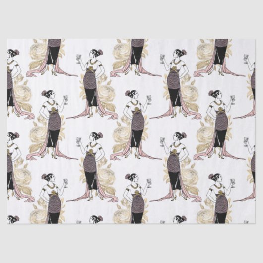 ヴィンテージフランスの赤面ピンク 薄葉紙 (正面)