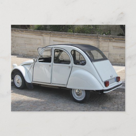 ヴィンテージフランスの車 ポストカード (正面)