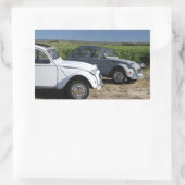 ヴィンテージフランスの車 長方形シール (バッグ)